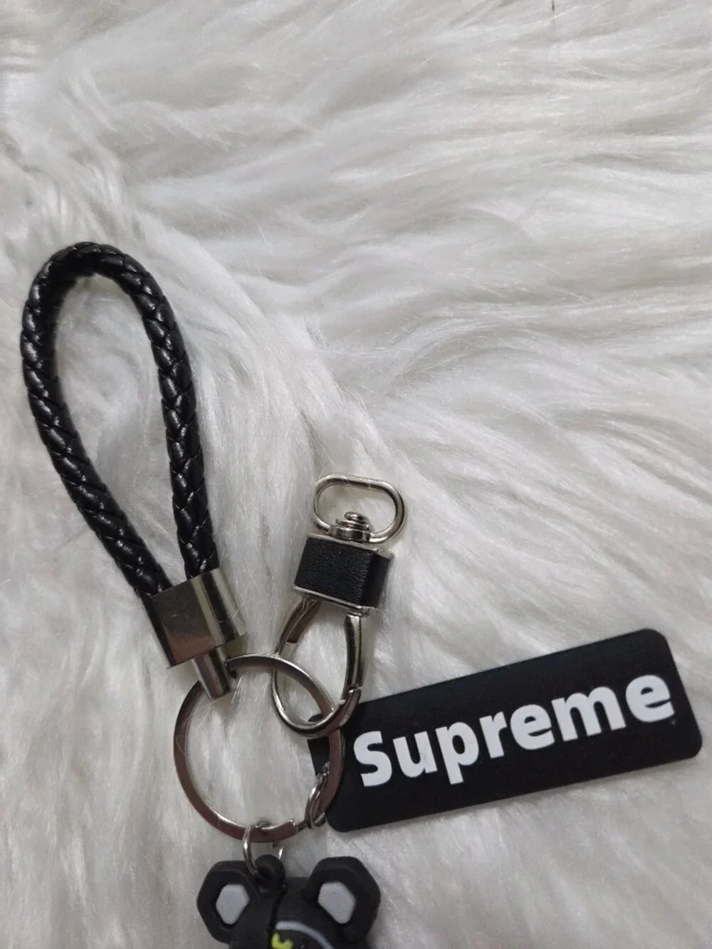 Cyborg Bear Design Keychain
